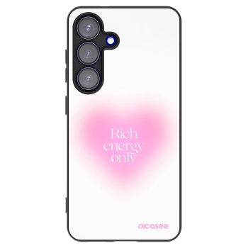 Picasee silikonowe czarne etui na Samsung Galaxy S25 5G - Rich Energy
