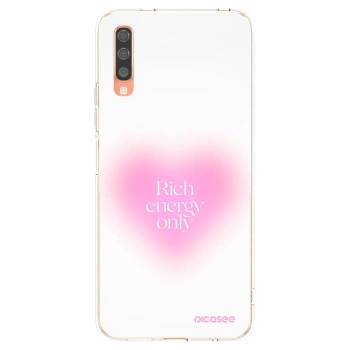 Picasee silikonowe przeźroczyste etui na Samsung Galaxy A70 A705F - Rich Energy