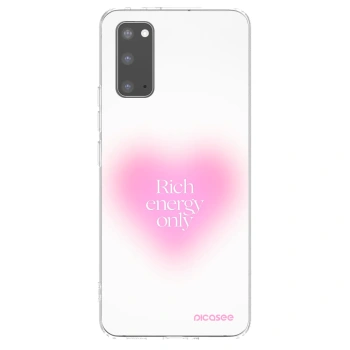 Picasee silikonowe przeźroczyste etui na Samsung Galaxy S20 G980F - Rich Energy