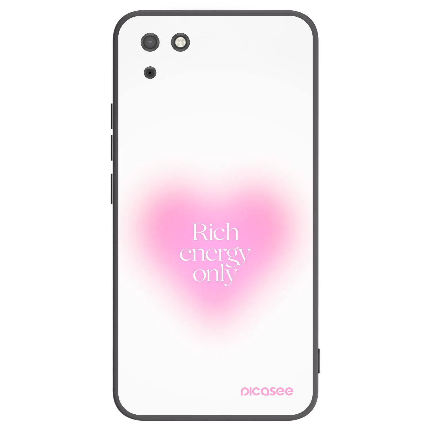 Picasee silikonowe czarne etui na Huawei Y5P - Rich Energy
