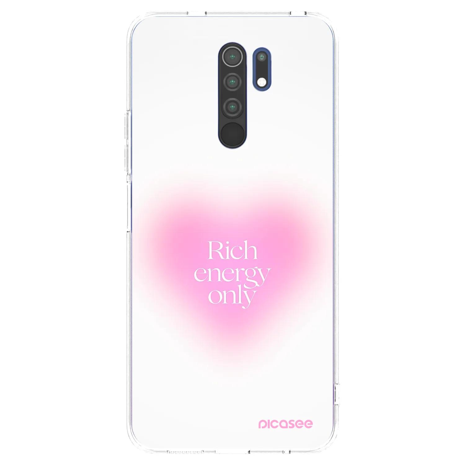 Picasee silikonowe przeźroczyste etui na Xiaomi Redmi 9 - Rich Energy