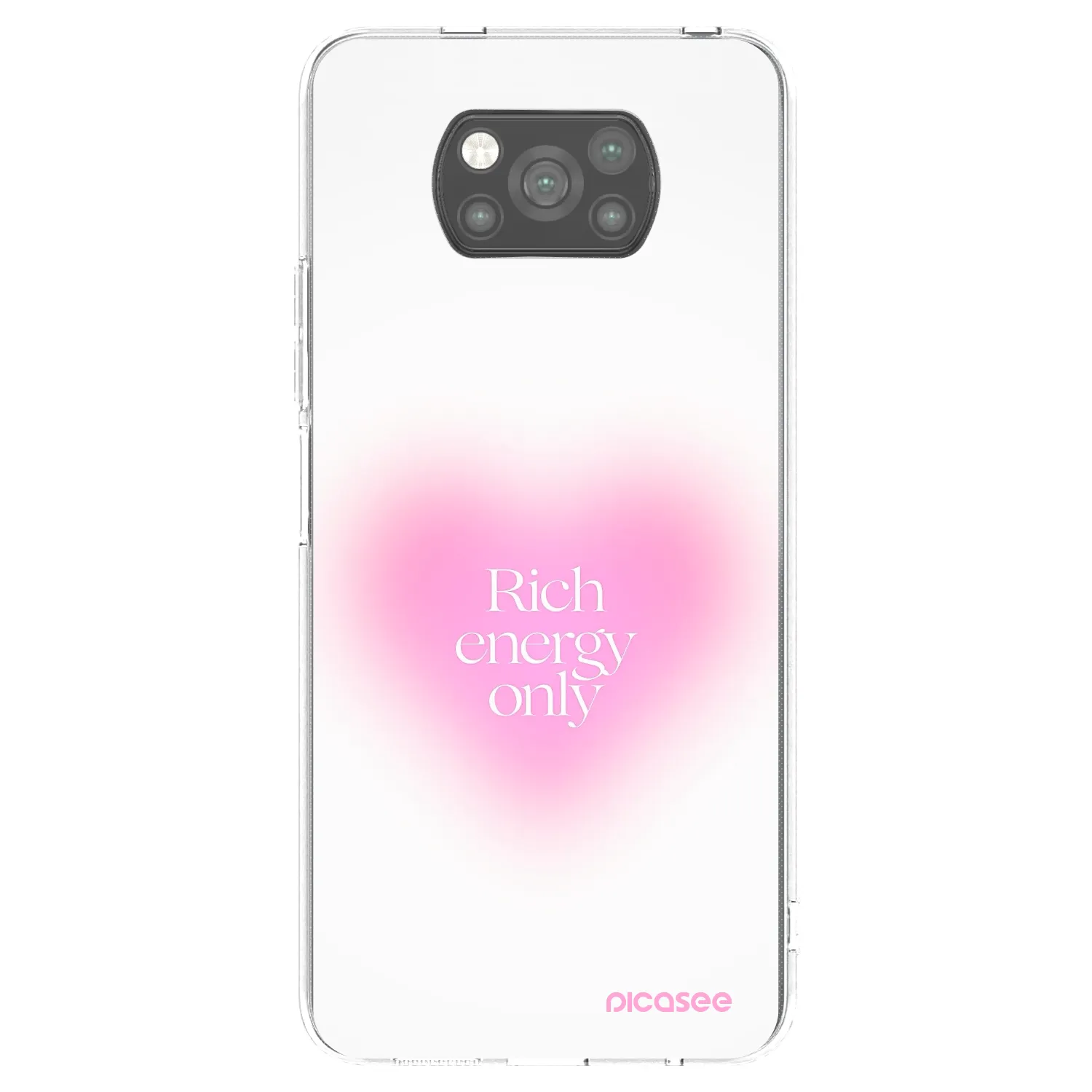 Picasee silikonowe czarne etui na Xiaomi Poco X3 - Rich Energy