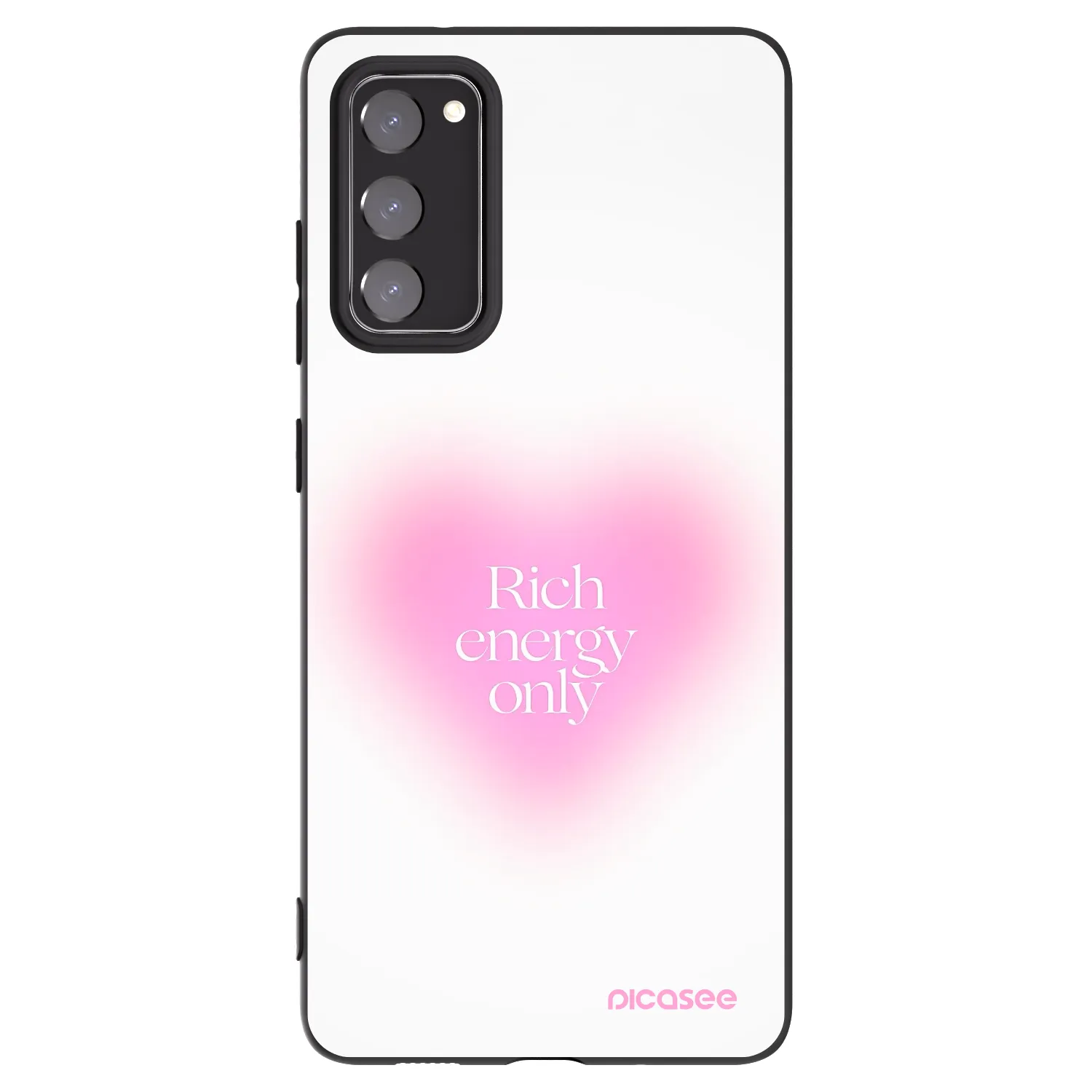 Picasee silikonowe czarne etui na Samsung Galaxy S20 FE - Rich Energy