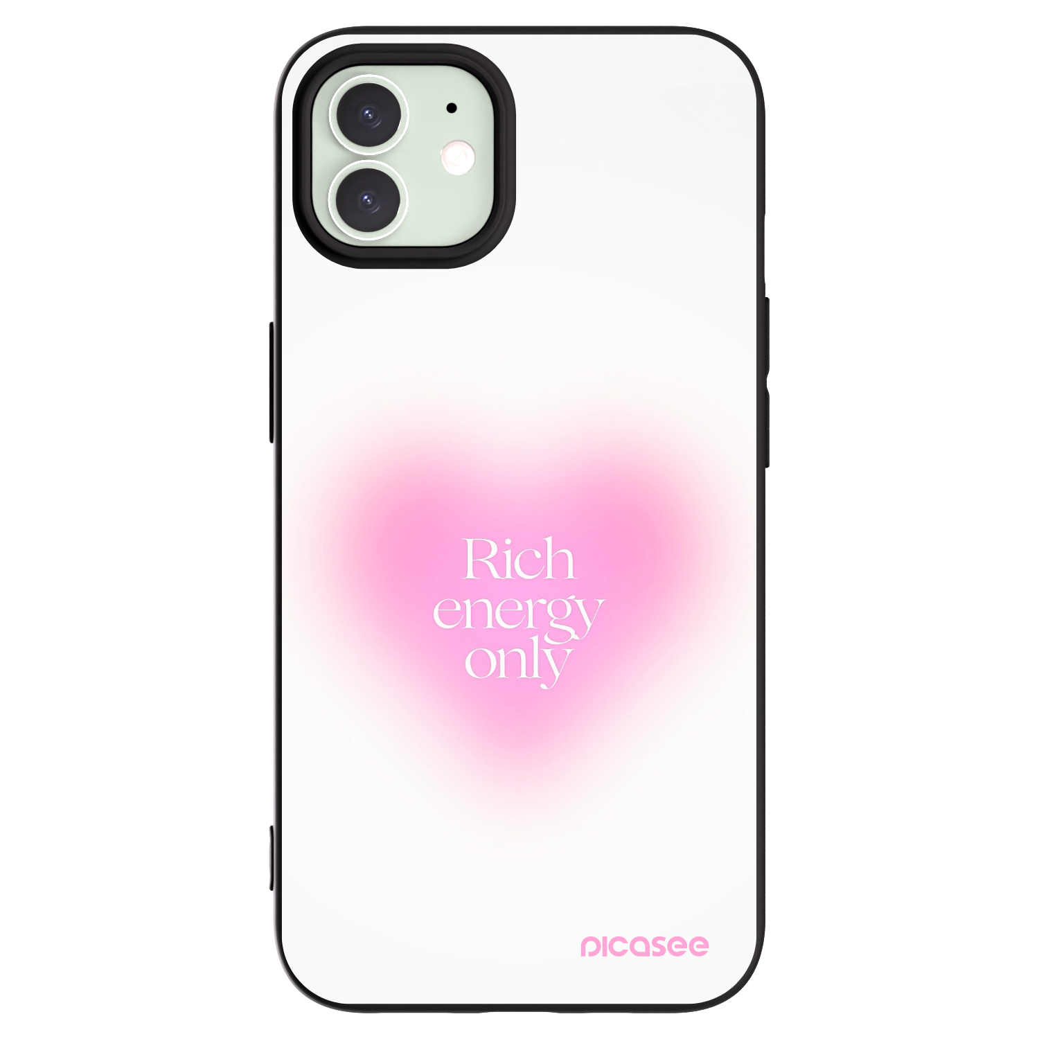 Picasee silikonowe czarne etui na Apple iPhone 12 Pro - Rich Energy