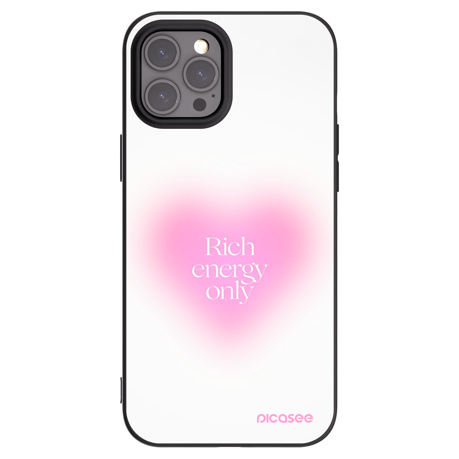 Picasee silikonowe czarne etui na Apple iPhone 12 Pro Max - Rich Energy