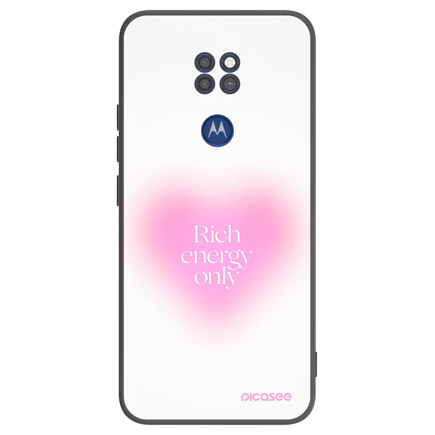 Picasee silikonowe czarne etui na Motorola Moto G9 Play - Rich Energy