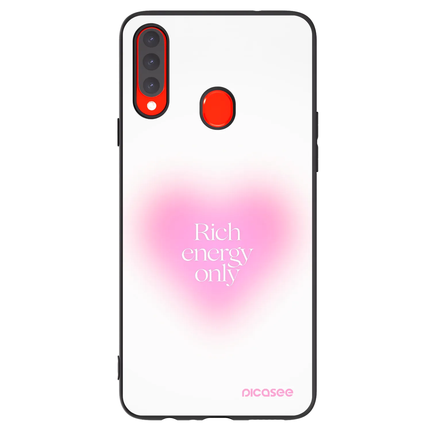 Picasee silikonowe czarne etui na Samsung Galaxy A20s - Rich Energy
