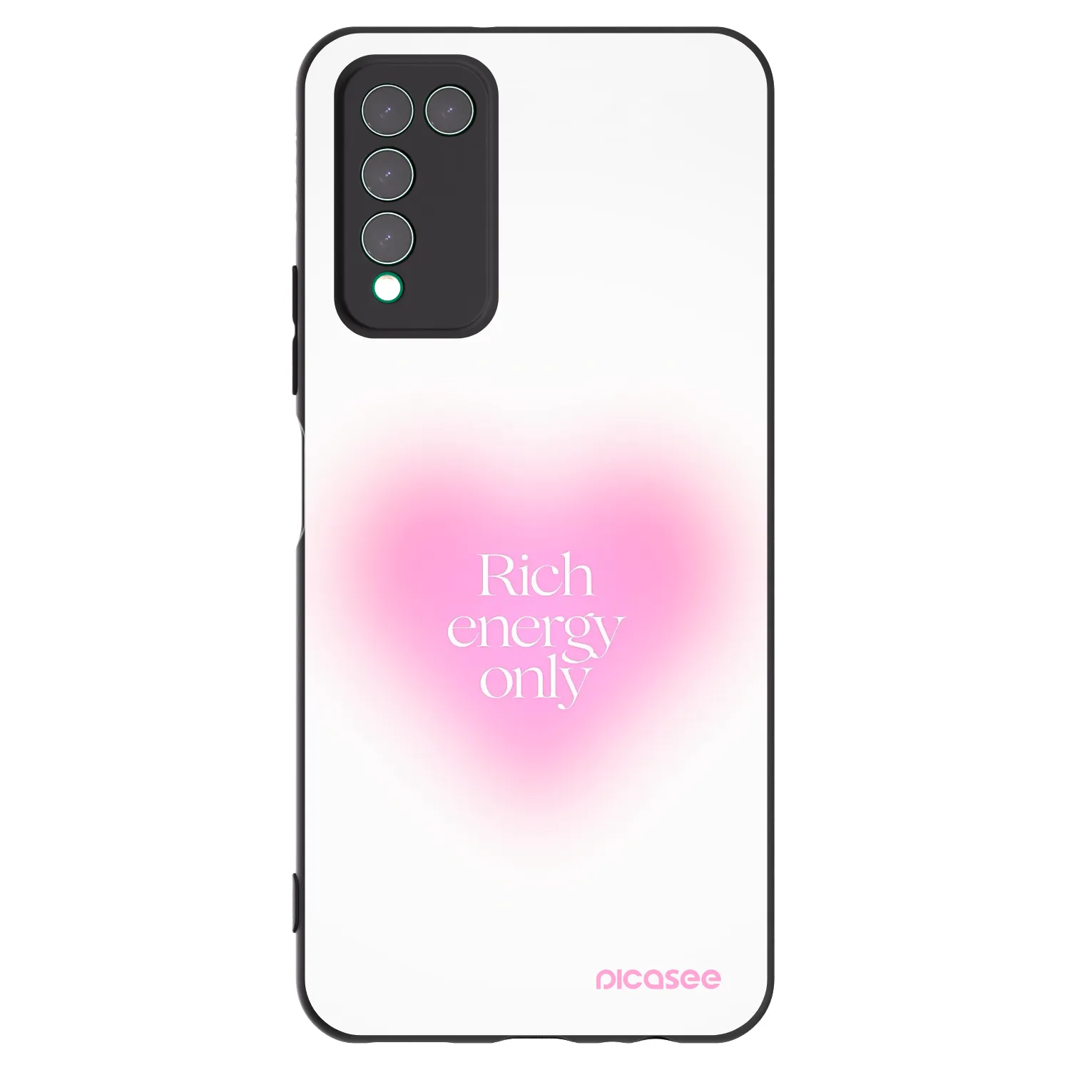 Picasee silikonowe czarne etui na Honor 10X Lite - Rich Energy