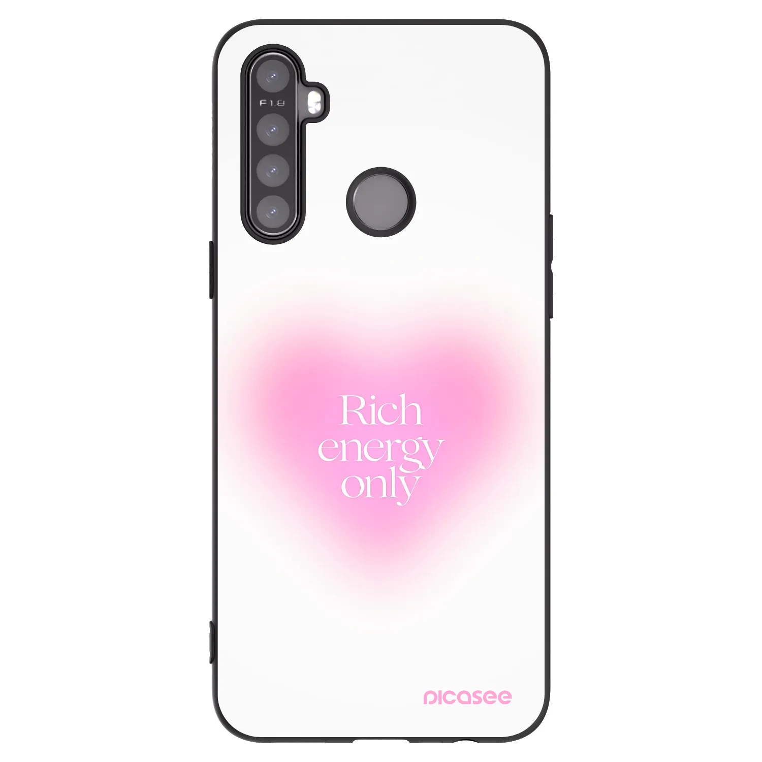 Picasee silikonowe czarne etui na Realme 5 - Rich Energy