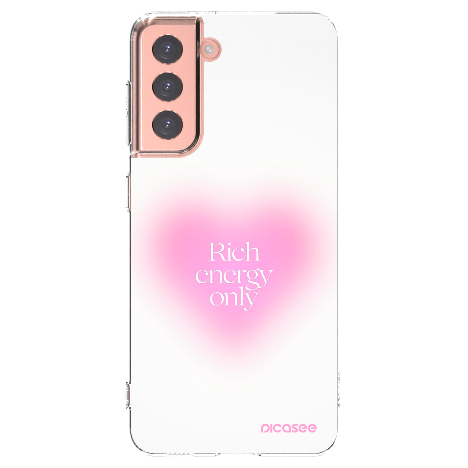 Picasee silikonowe przeźroczyste etui na Samsung Galaxy S21 5G G991B - Rich Energy