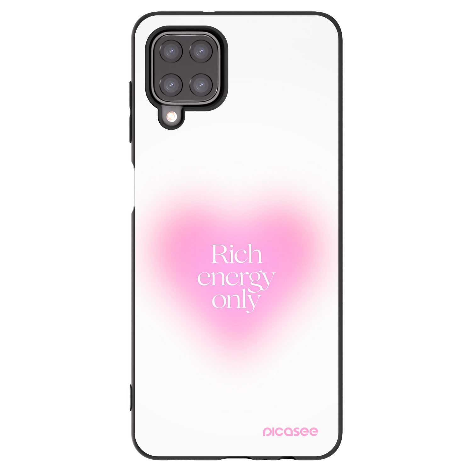 Picasee silikonowe czarne etui na Samsung Galaxy A12 A125F - Rich Energy