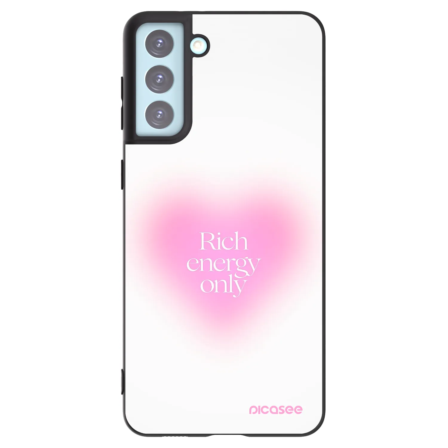 Picasee silikonowe czarne etui na Samsung Galaxy S21+ 5G G996F - Rich Energy
