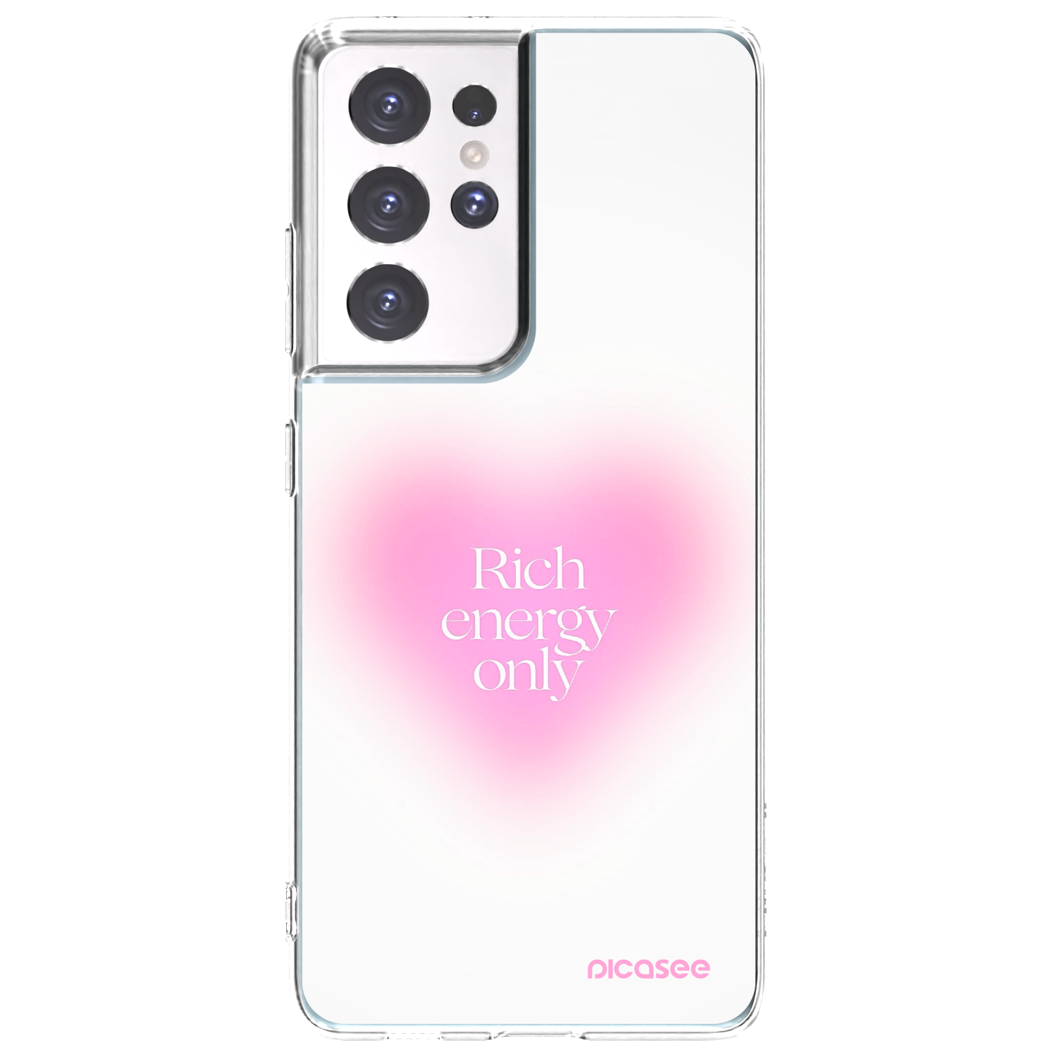 Picasee silikonowe przeźroczyste etui na Samsung Galaxy S21 Ultra 5G G998B - Rich Energy