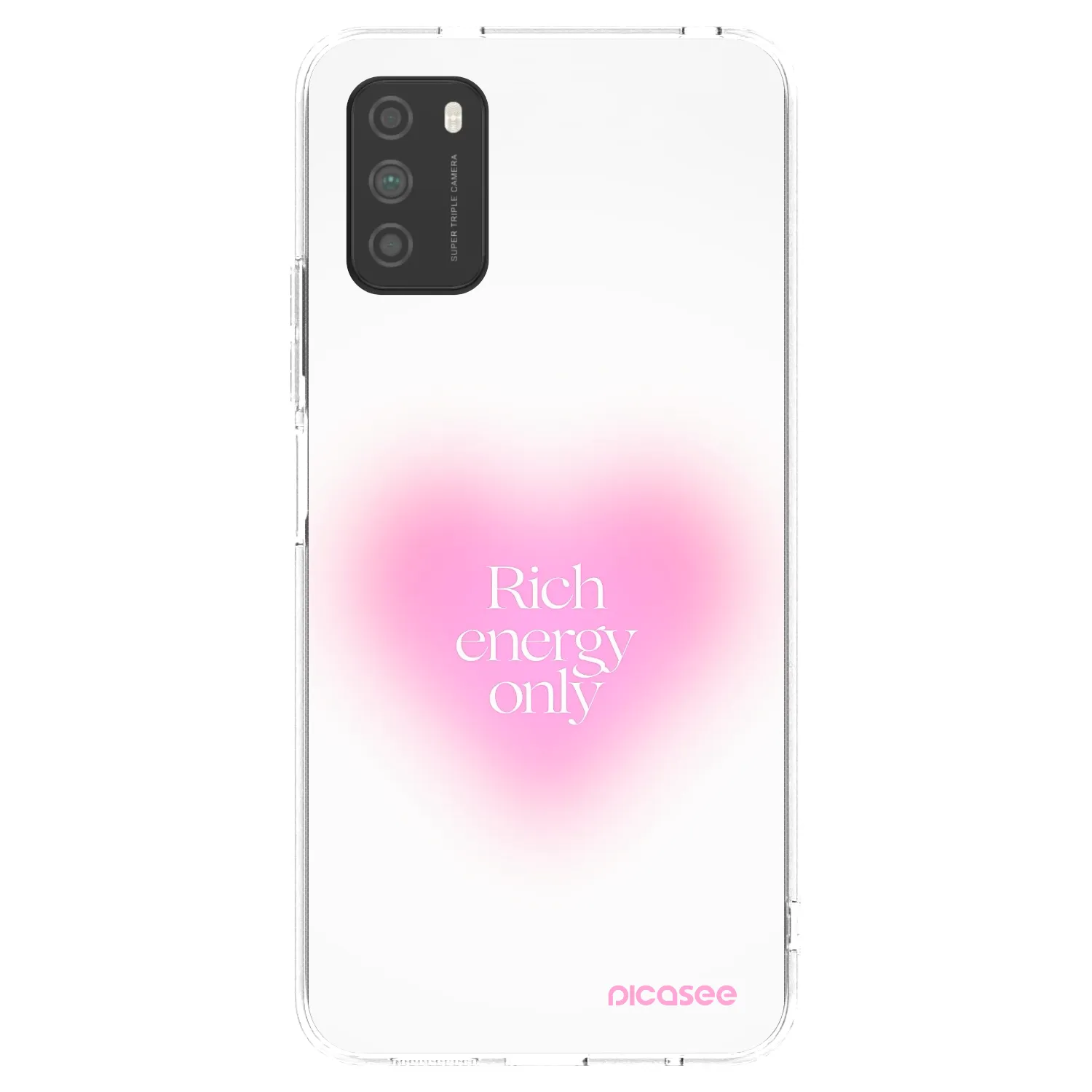 Picasee silikonowe przeźroczyste etui na Xiaomi Poco M3 - Rich Energy