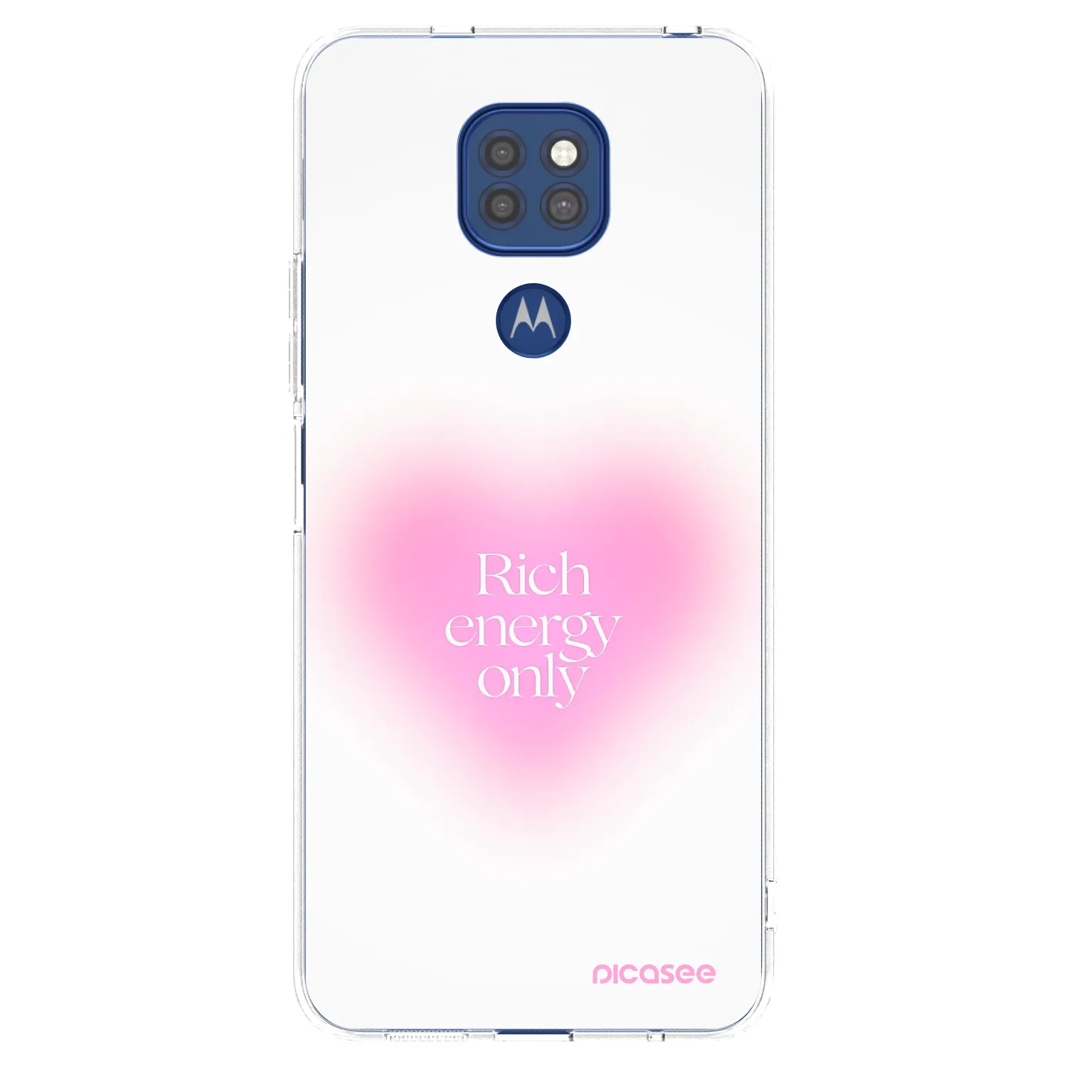 Picasee silikonowe przeźroczyste etui na Motorola Moto G9 Play - Rich Energy