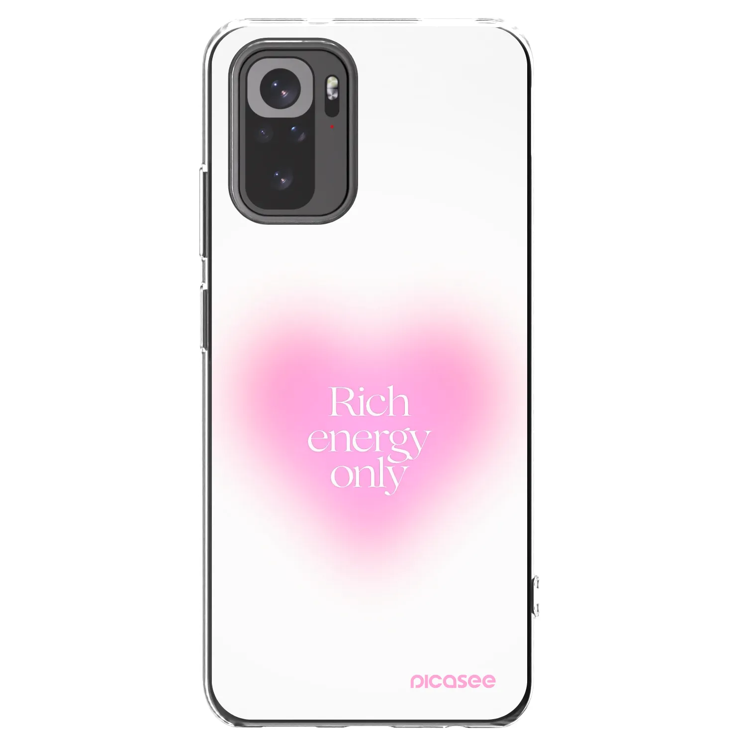 Picasee silikonowe przeźroczyste etui na Xiaomi Redmi Note 10 - Rich Energy