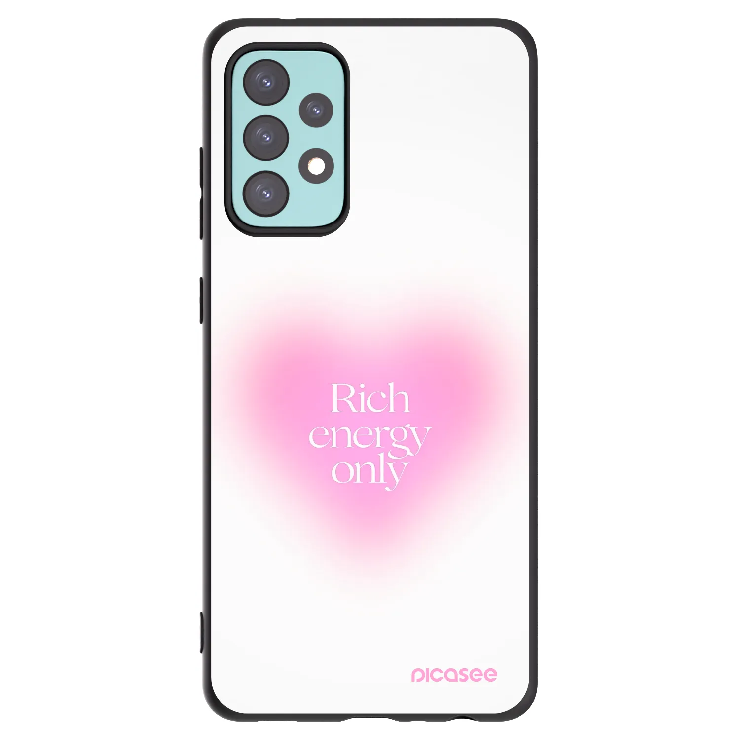 Picasee silikonowe czarne etui na Samsung Galaxy A72 A725F - Rich Energy