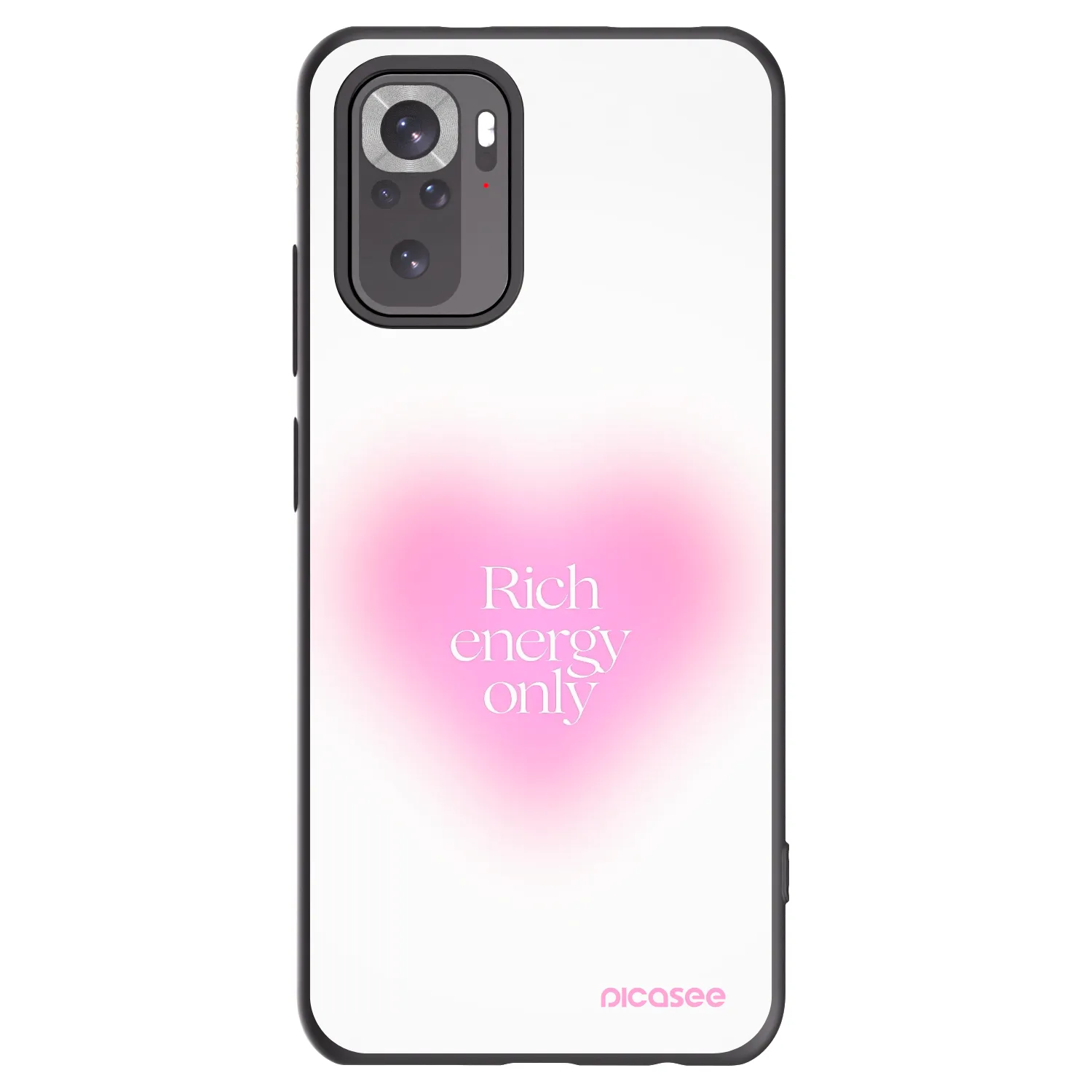 Picasee silikonowe czarne etui na Xiaomi Redmi Note 10S - Rich Energy