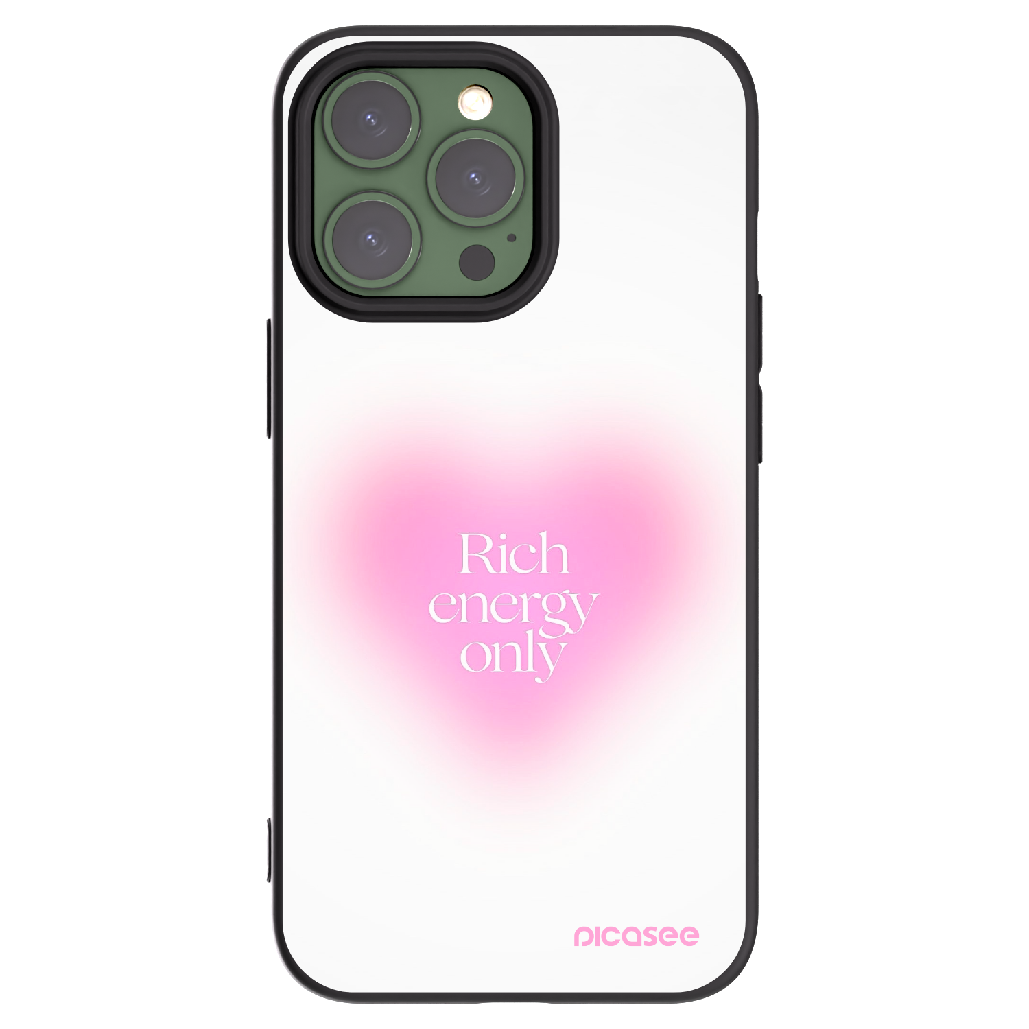 Picasee silikonowe czarne etui na Apple iPhone 13 Pro - Rich Energy