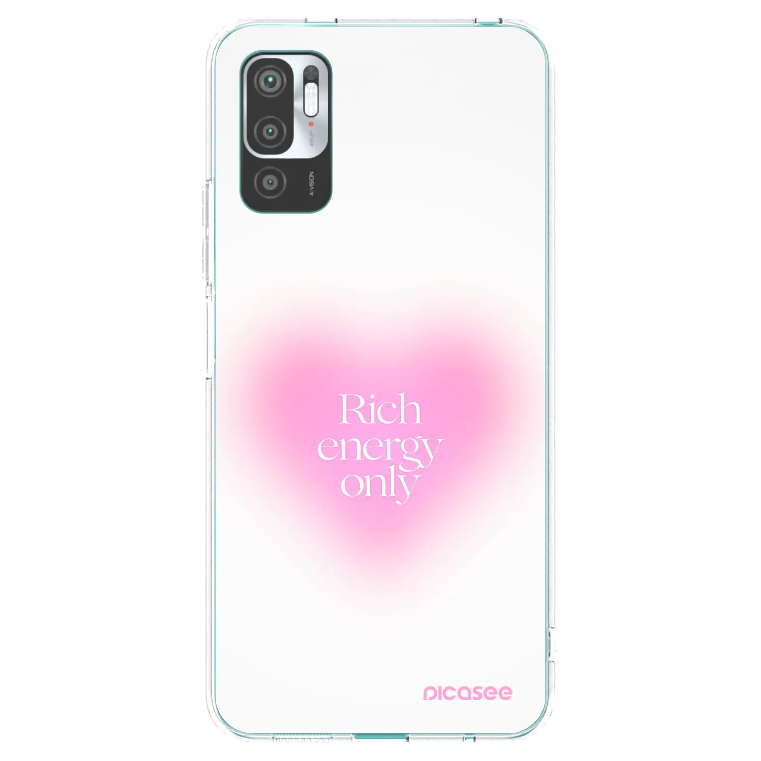 Picasee silikonowe przeźroczyste etui na Xiaomi Redmi Note 10 5G - Rich Energy