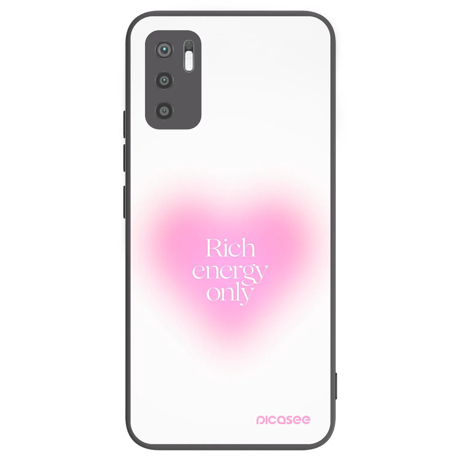 Picasee silikonowe czarne etui na Xiaomi Redmi Note 10 5G - Rich Energy