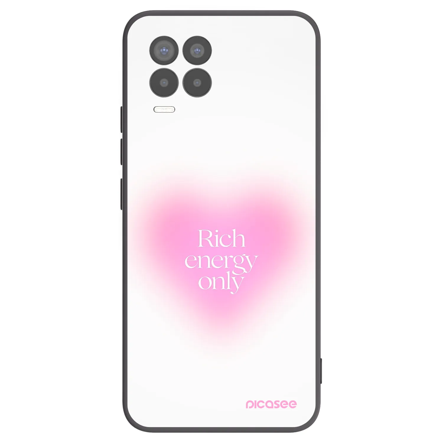 Picasee silikonowe czarne etui na Realme 8 4G - Rich Energy