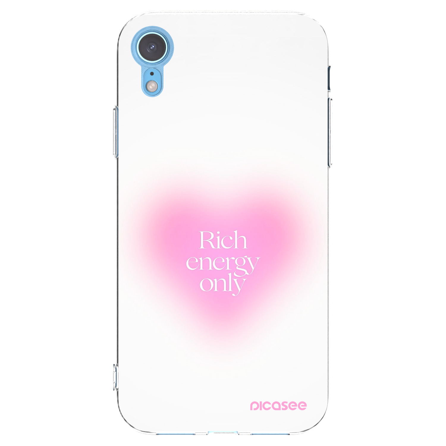 Picasee silikonowe przeźroczyste etui na Apple iPhone XR - Rich Energy