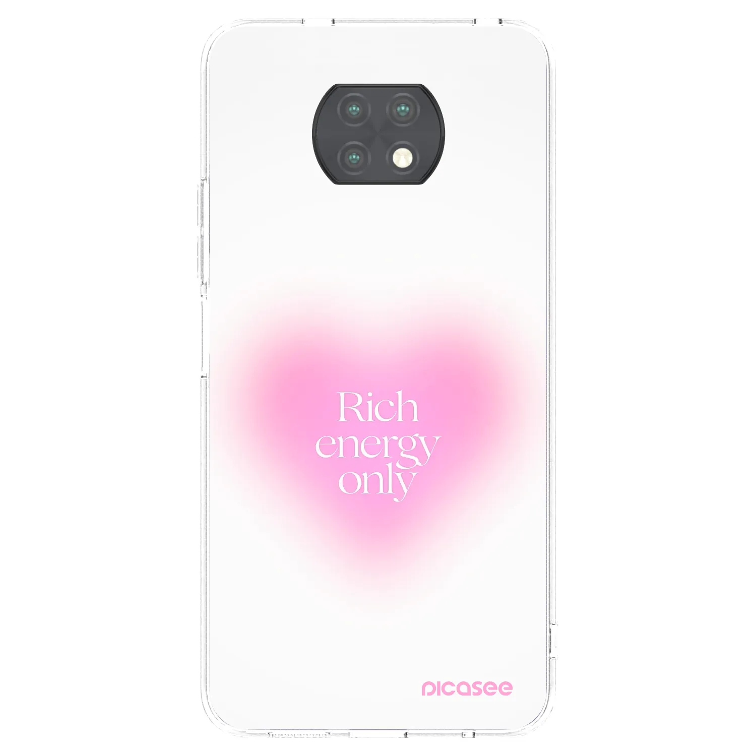 Picasee silikonowe przeźroczyste etui na Xiaomi Redmi Note 9T - Rich Energy