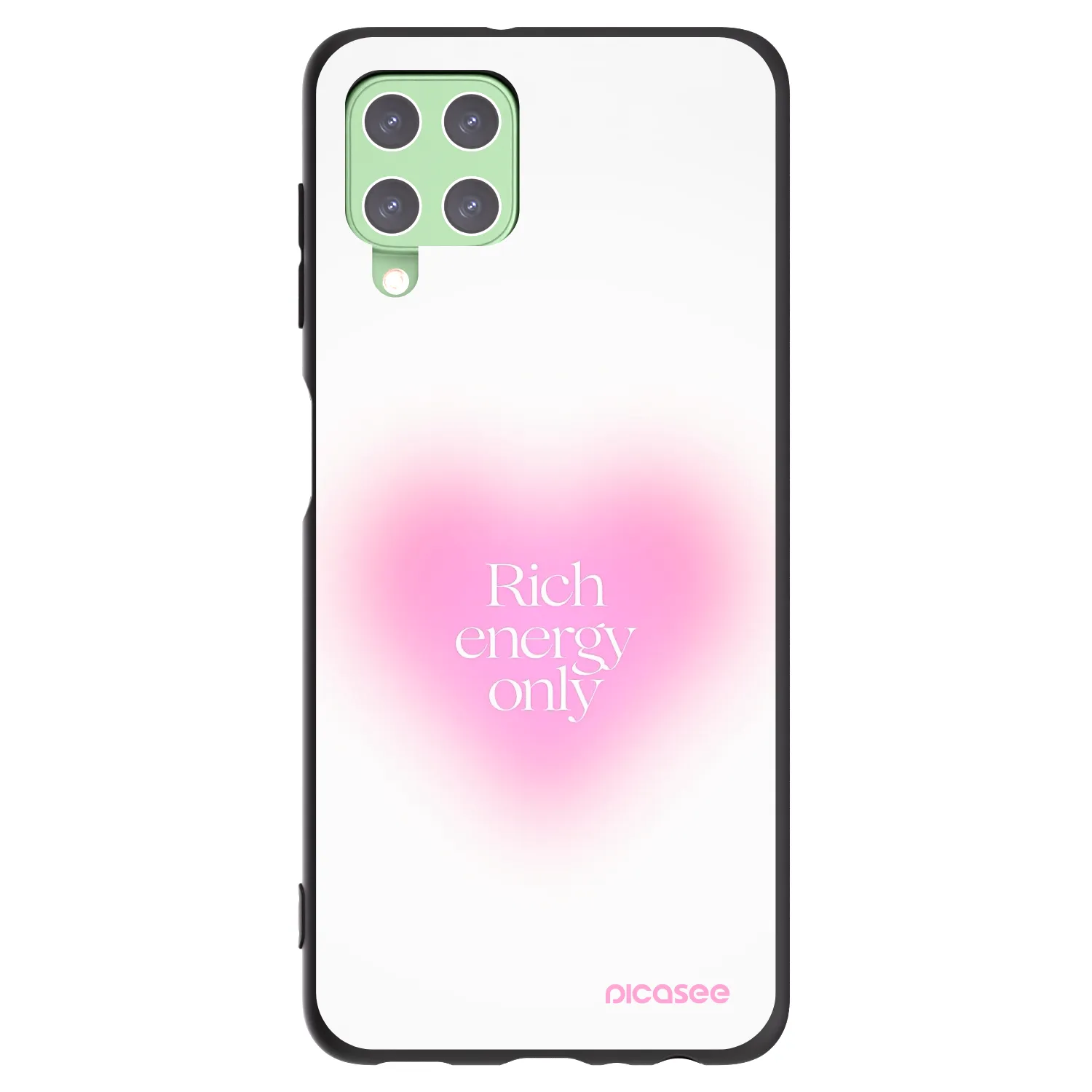 Picasee silikonowe czarne etui na Samsung Galaxy A22 A225F 4G - Rich Energy