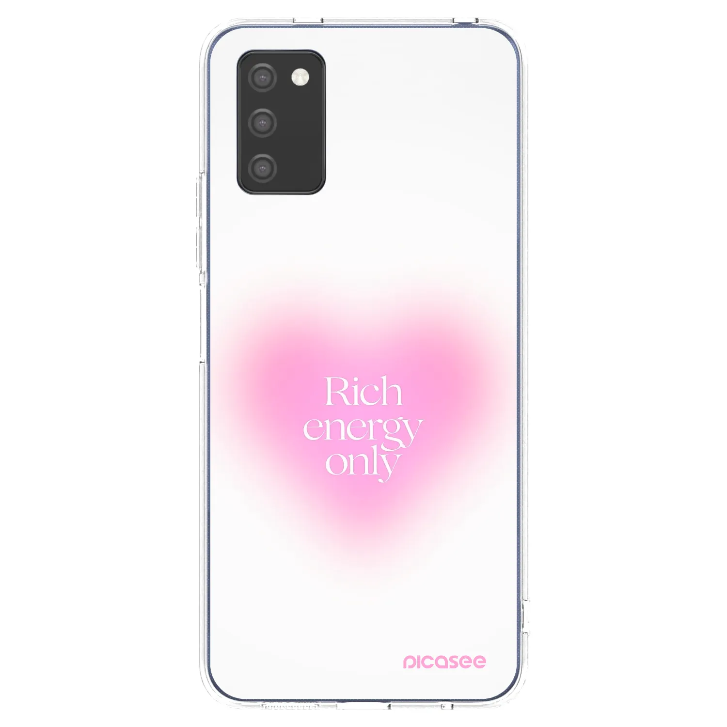 Picasee silikonowe przeźroczyste etui na Samsung Galaxy A03s A037G - Rich Energy