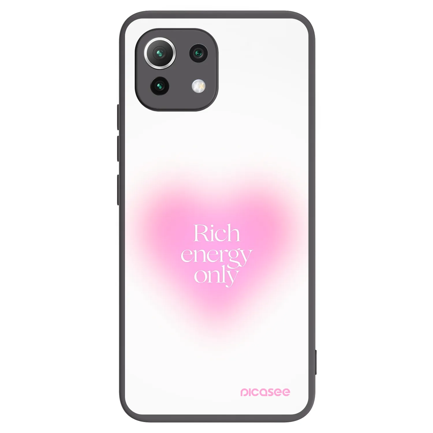 Picasee silikonowe czarne etui na Xiaomi 11 Lite 5G NE - Rich Energy