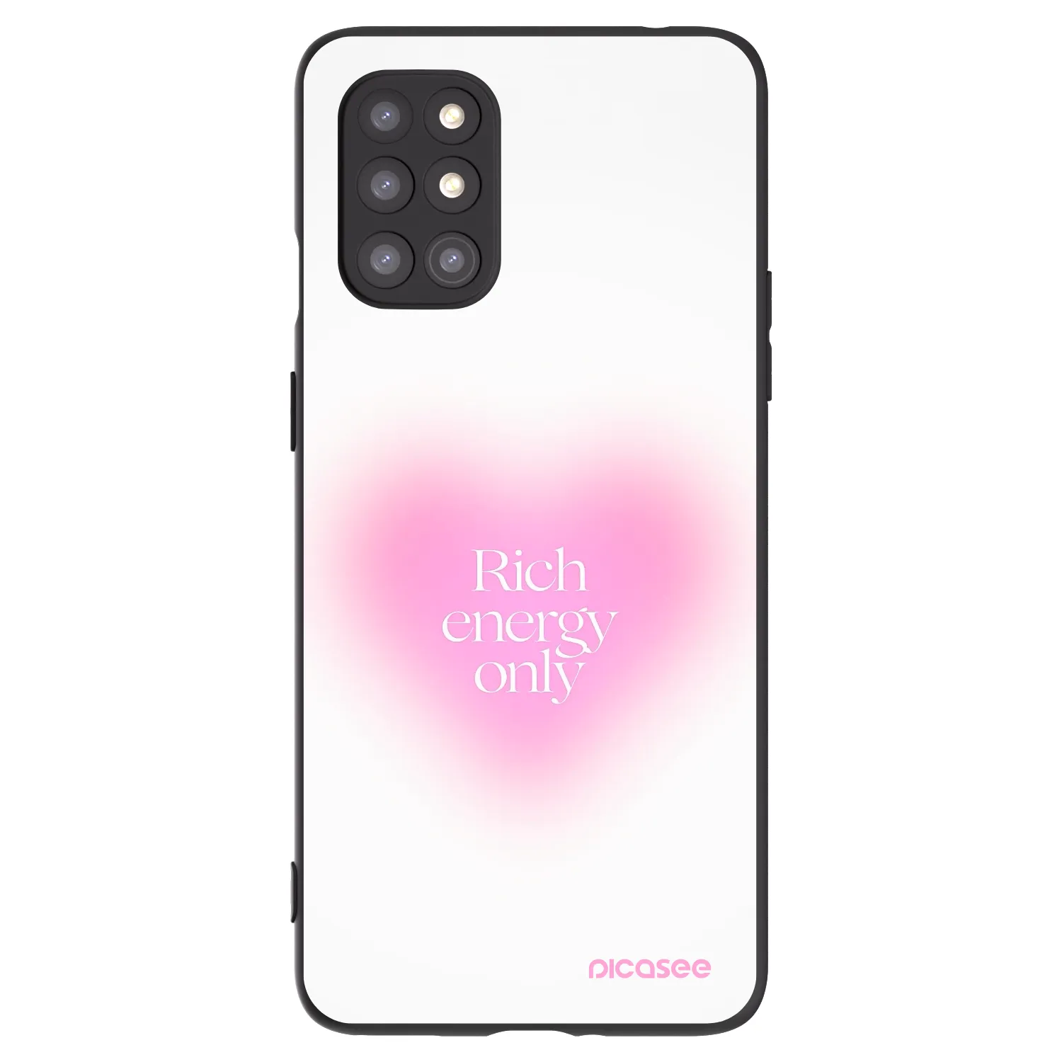Picasee silikonowe czarne etui na OnePlus 8T - Rich Energy