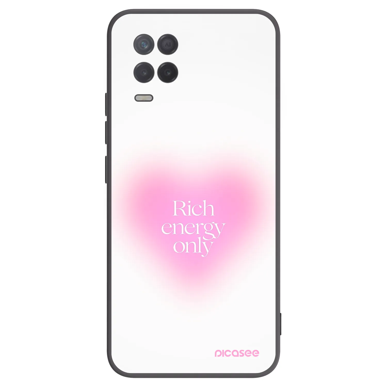 Picasee silikonowe czarne etui na Realme 8 5G - Rich Energy