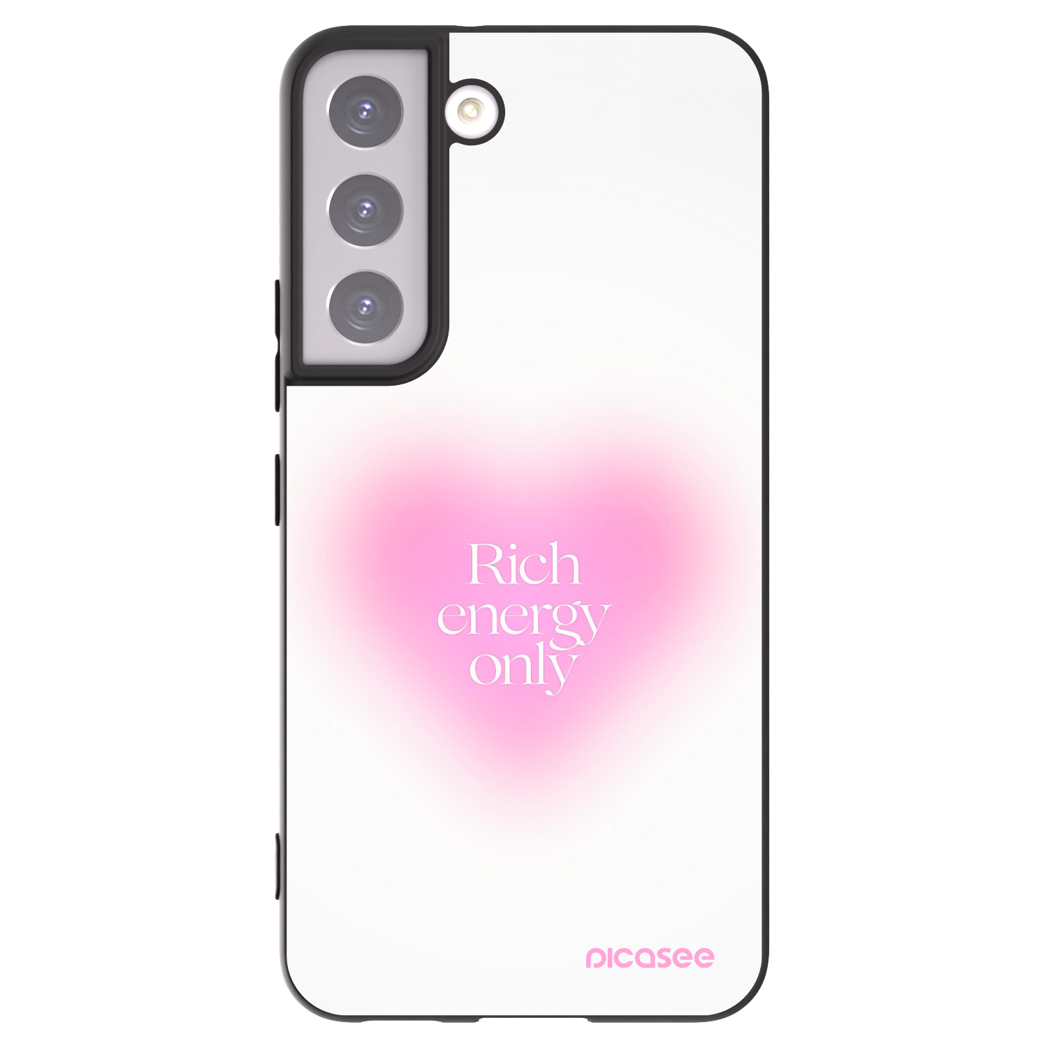 Picasee silikonowe czarne etui na Samsung Galaxy S22 5G - Rich Energy