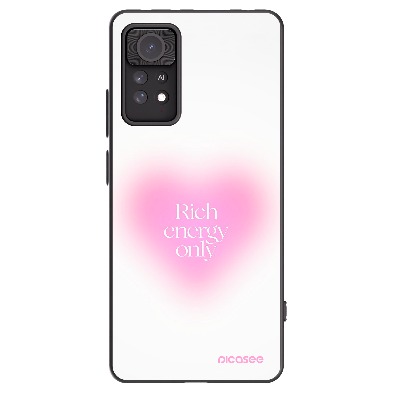 Picasee silikonowe czarne etui na Xiaomi Redmi Note 11 Pro 5G - Rich Energy