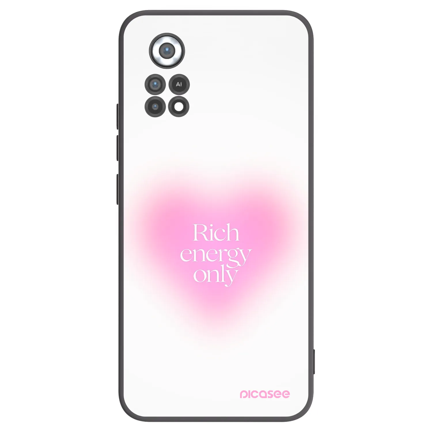 Picasee silikonowe czarne etui na Xiaomi Poco X4 Pro 5G - Rich Energy