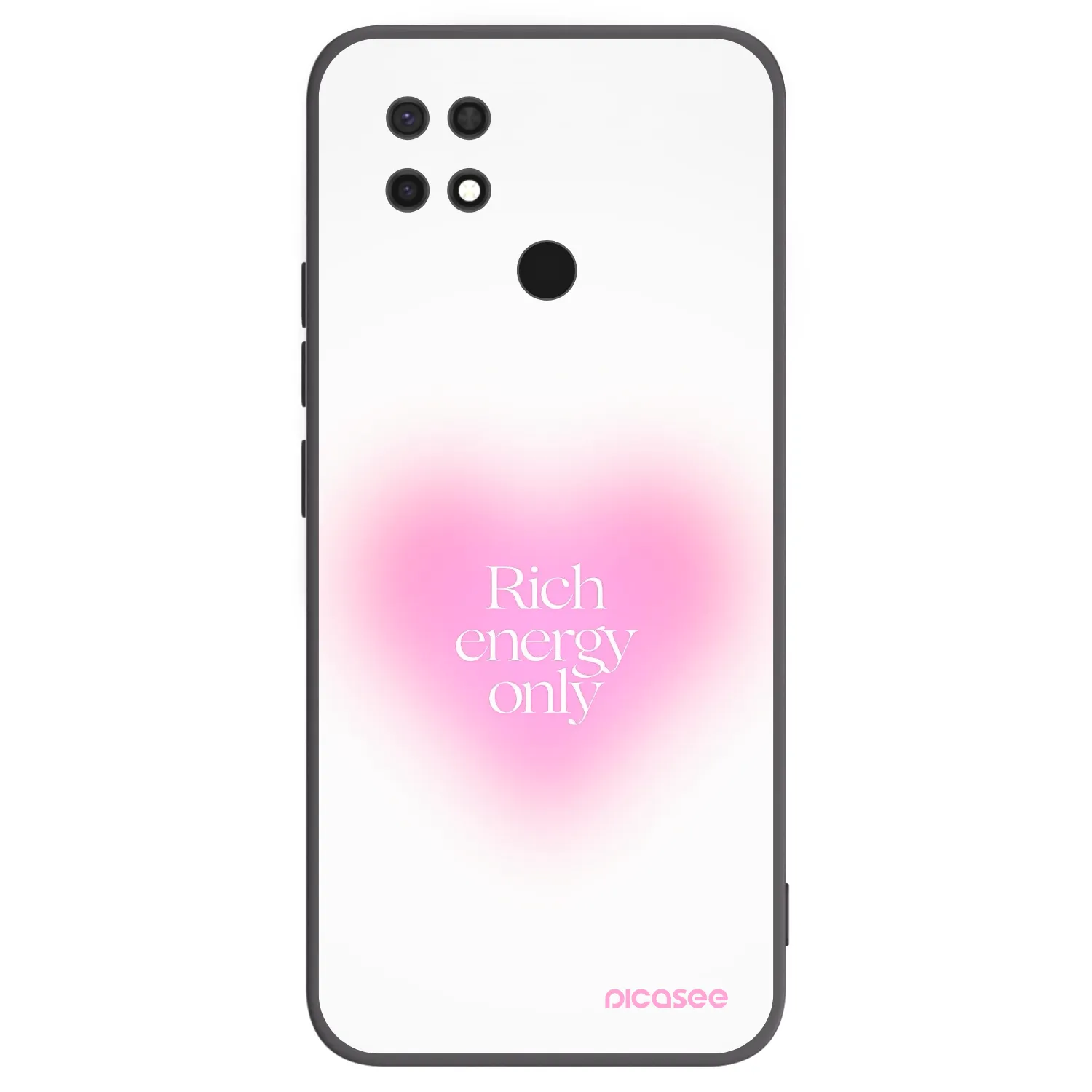 Picasee silikonowe czarne etui na Xiaomi Redmi 10C - Rich Energy