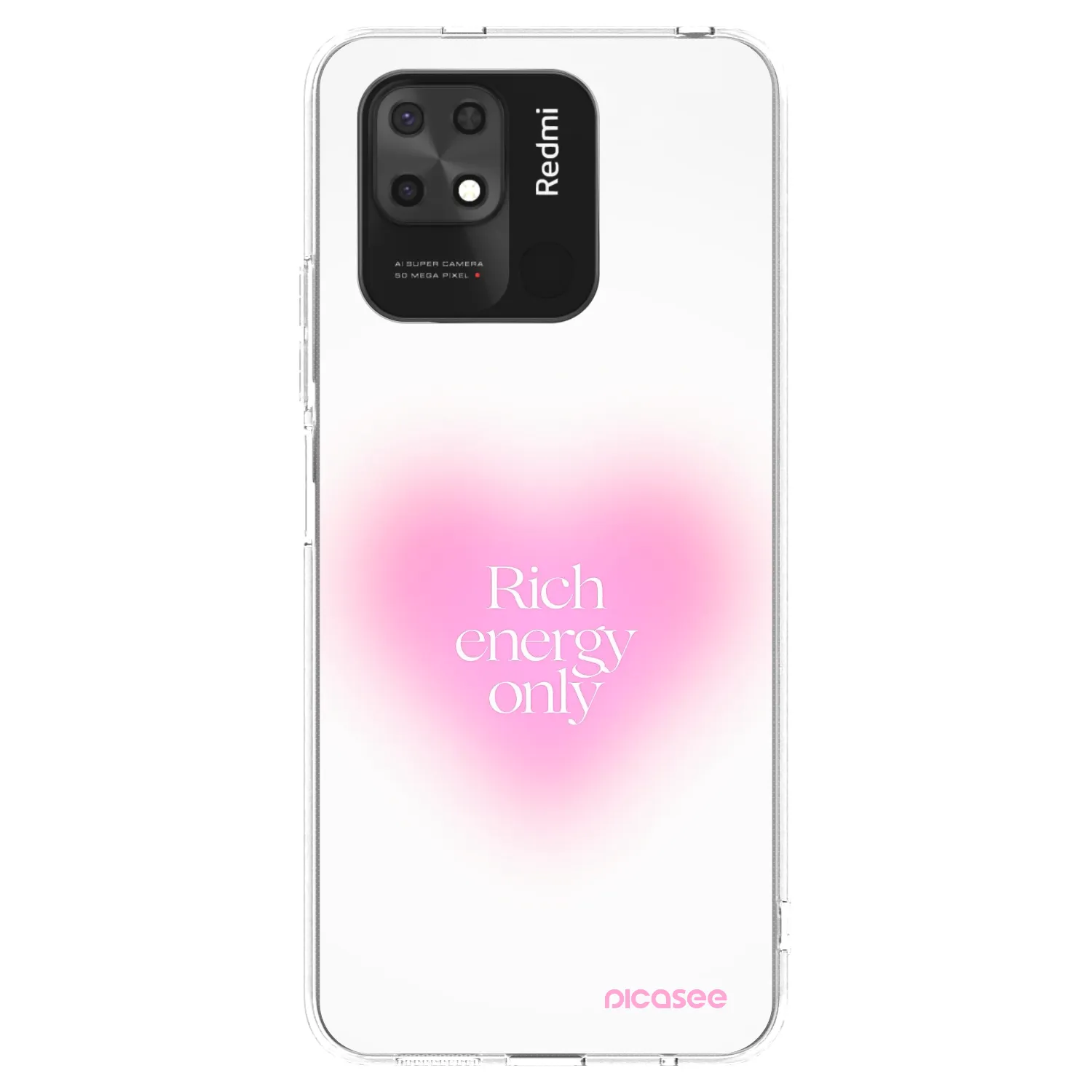 Picasee silikonowe przeźroczyste etui na Xiaomi Redmi 10C - Rich Energy
