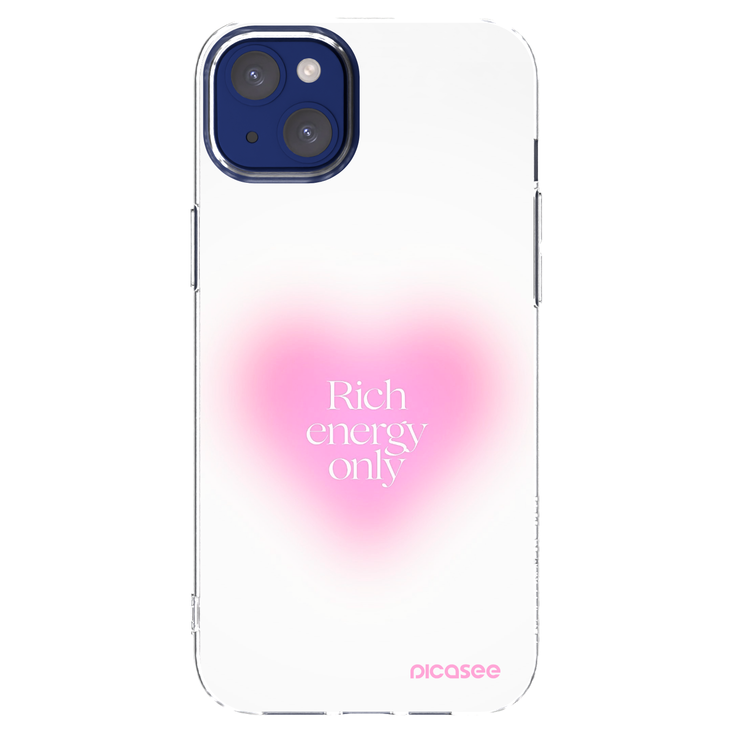 Picasee silikonowe przeźroczyste etui na Apple iPhone 14 Plus - Rich Energy