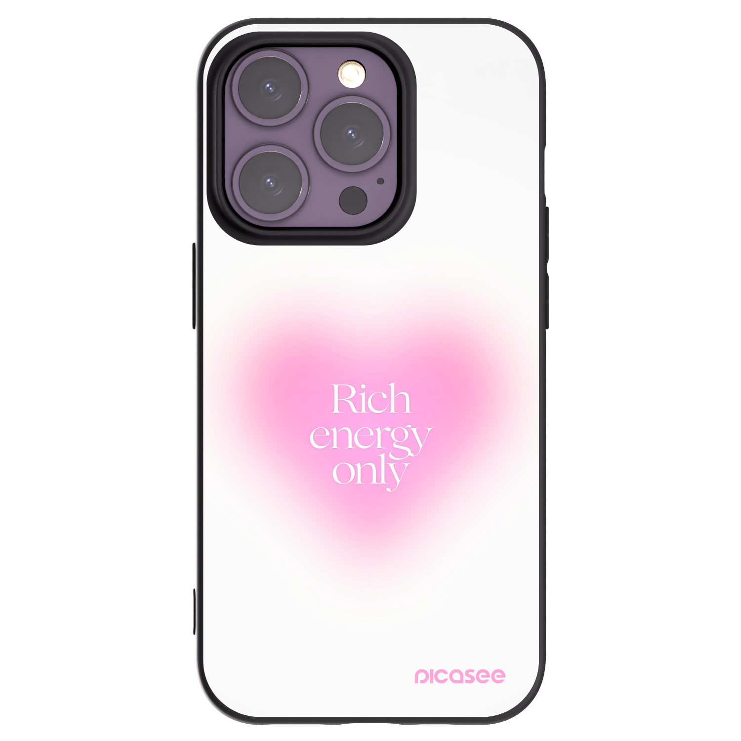 Picasee silikonowe czarne etui na Apple iPhone 14 Pro - Rich Energy