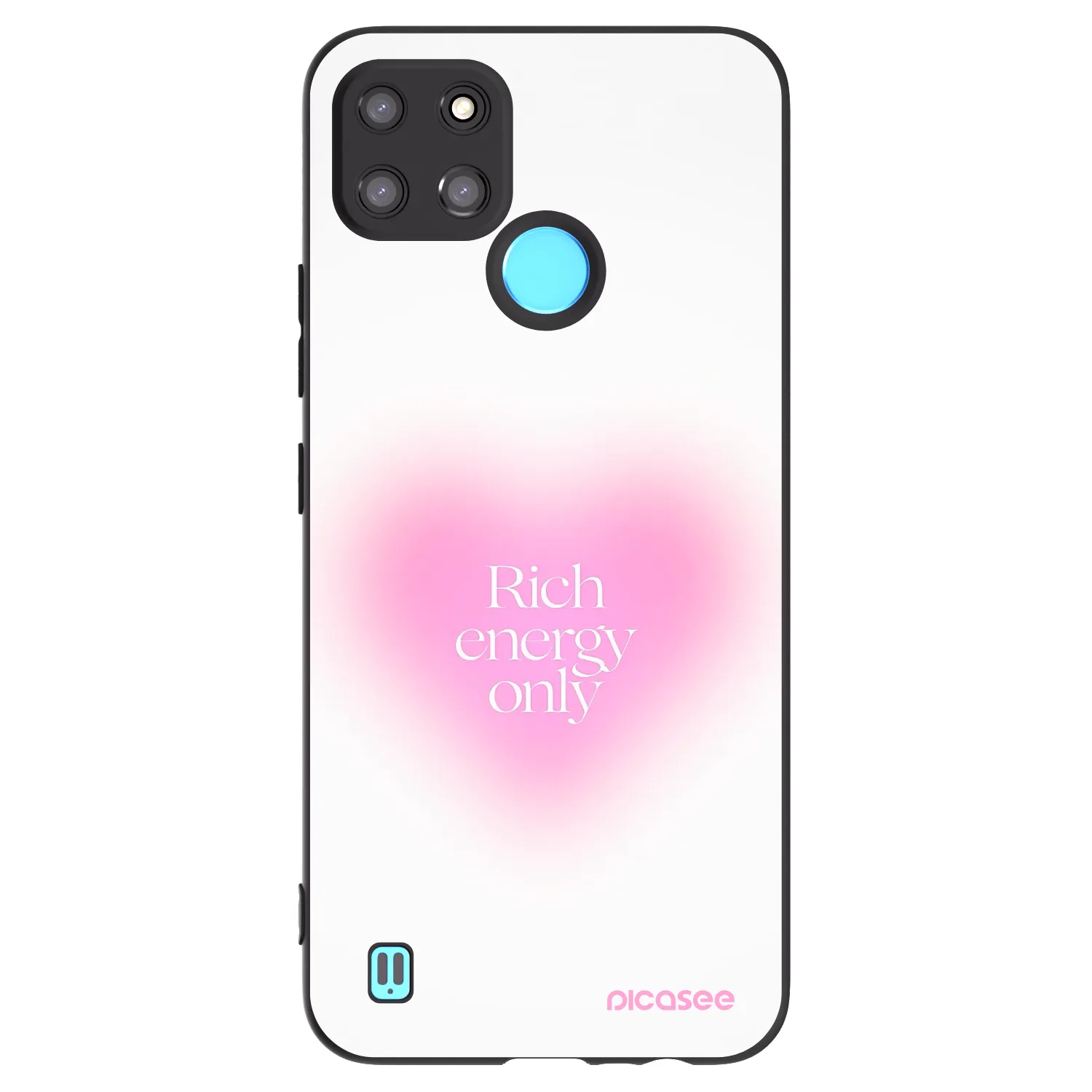 Picasee silikonowe czarne etui na Realme C21Y - Rich Energy