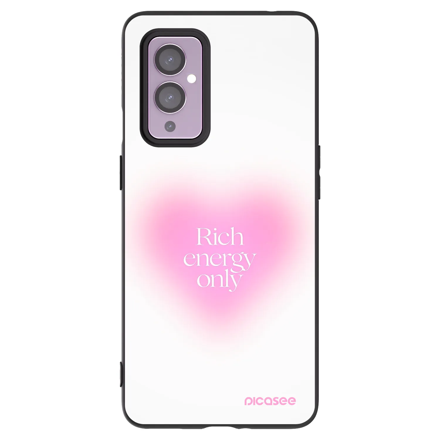 Picasee silikonowe czarne etui na OnePlus 9 - Rich Energy