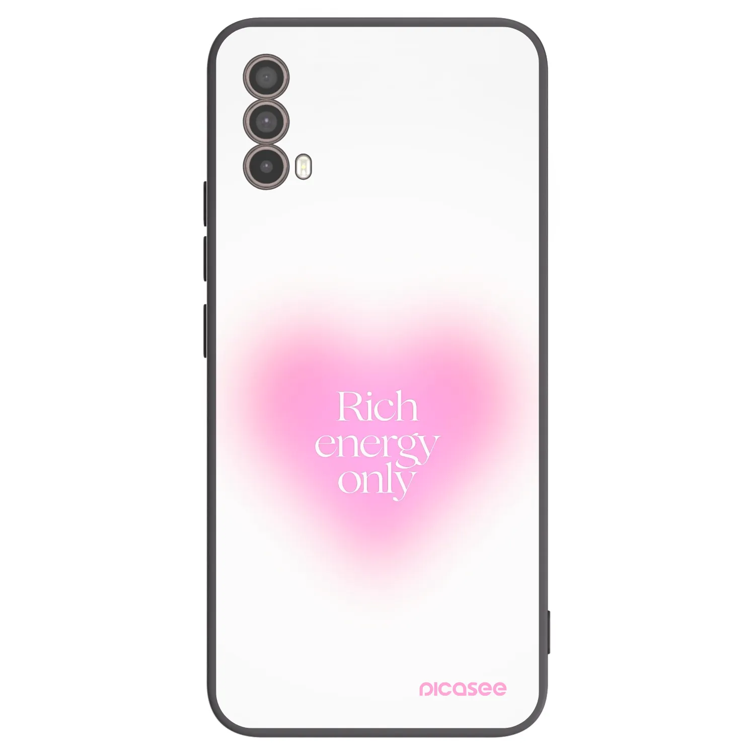 Picasee silikonowe czarne etui na Motorola Moto E40 - Rich Energy