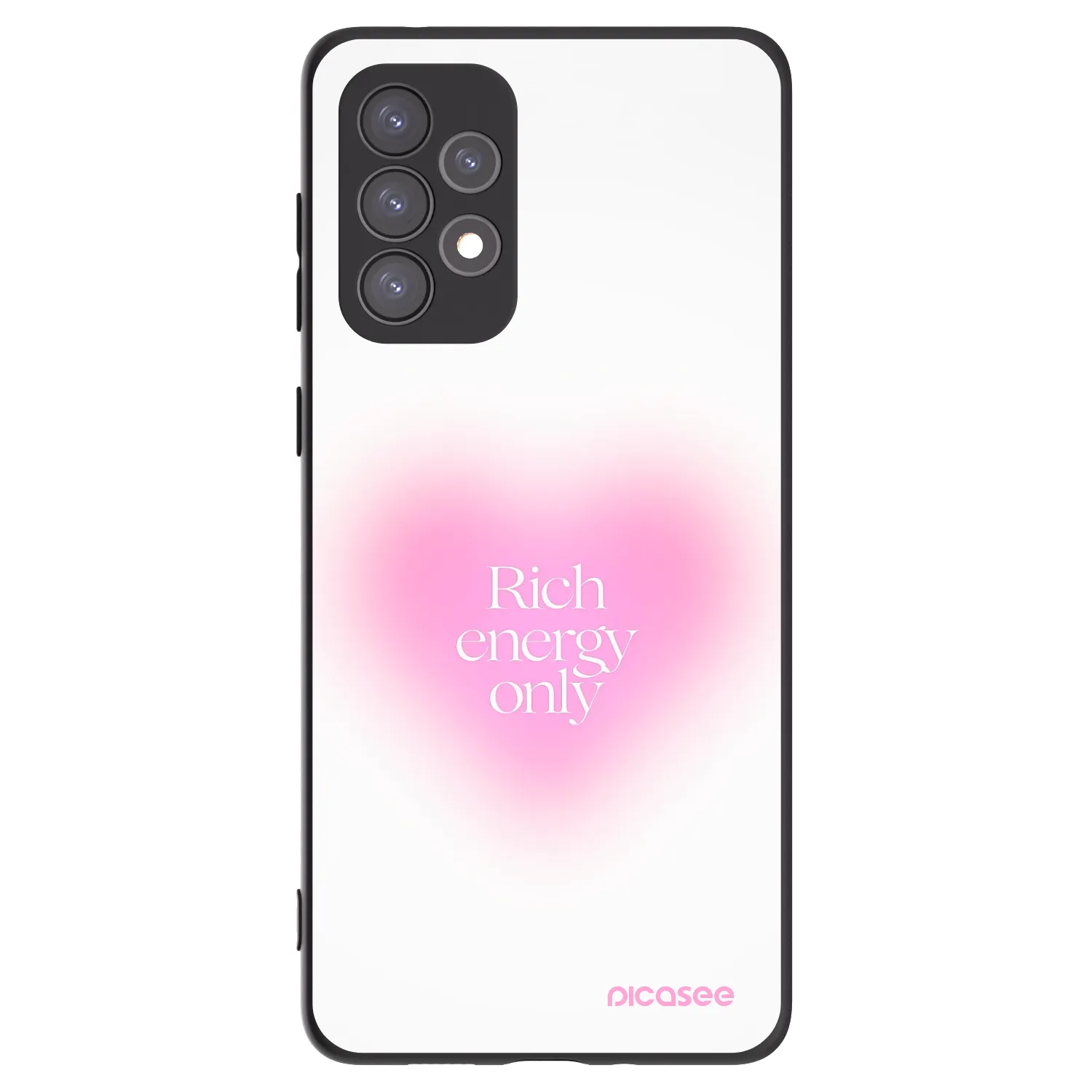 Picasee silikonowe czarne etui na Samsung Galaxy A73 5G - Rich Energy