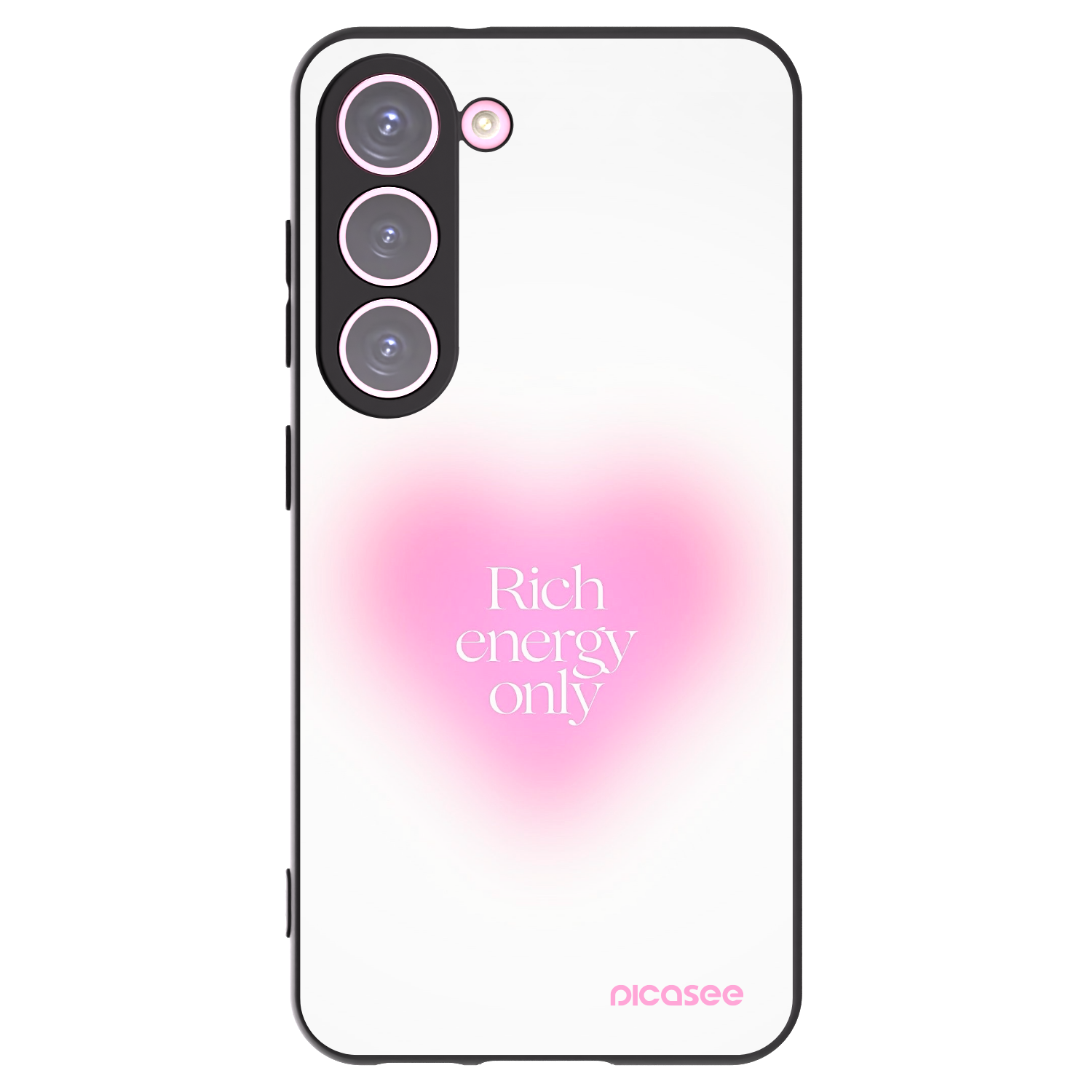 Picasee silikonowe czarne etui na Samsung Galaxy S23 5G - Rich Energy