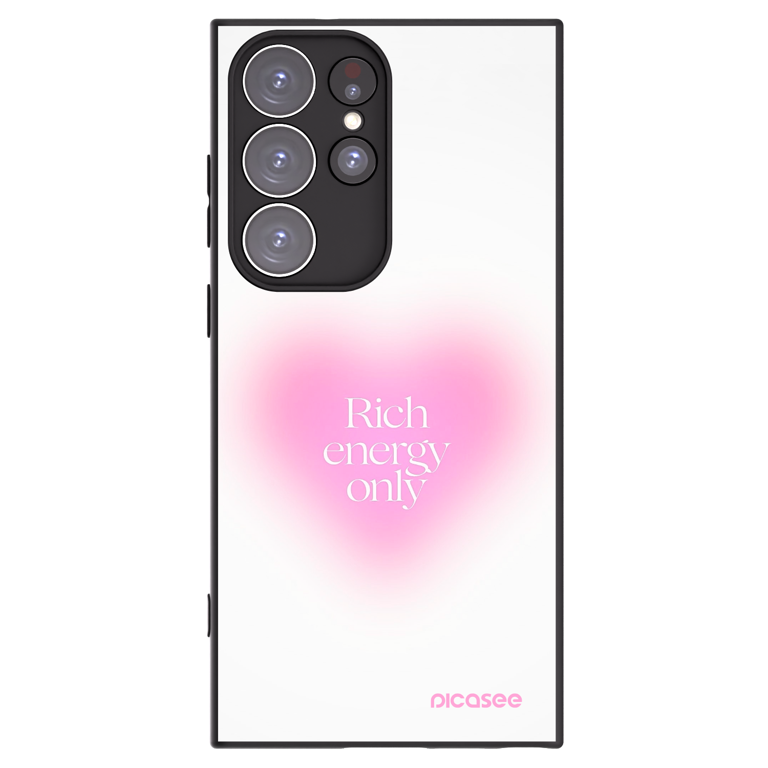 Picasee silikonowe czarne etui na Samsung Galaxy S23 Ultra 5G - Rich Energy