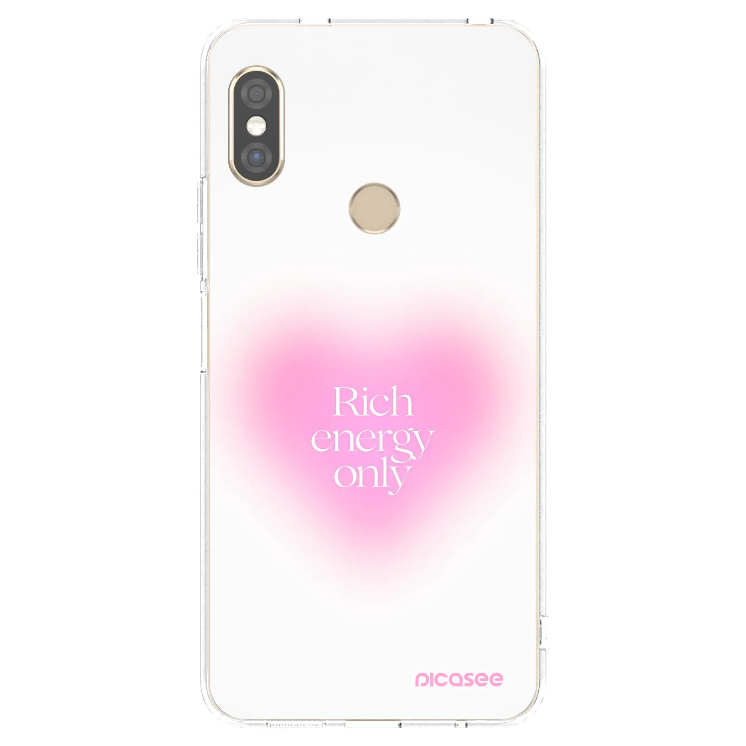 Picasee silikonowe przeźroczyste etui na Xiaomi Redmi Note 5 Global - Rich Energy