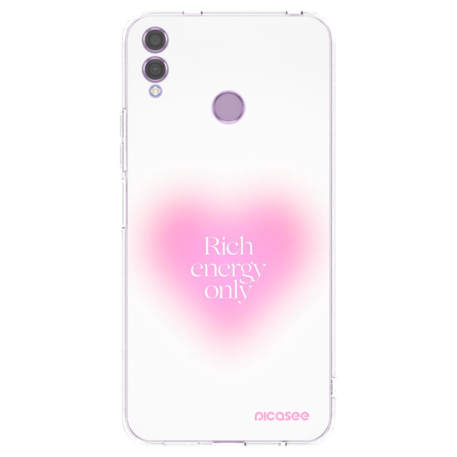Picasee silikonowe przeźroczyste etui na Honor 8X - Rich Energy