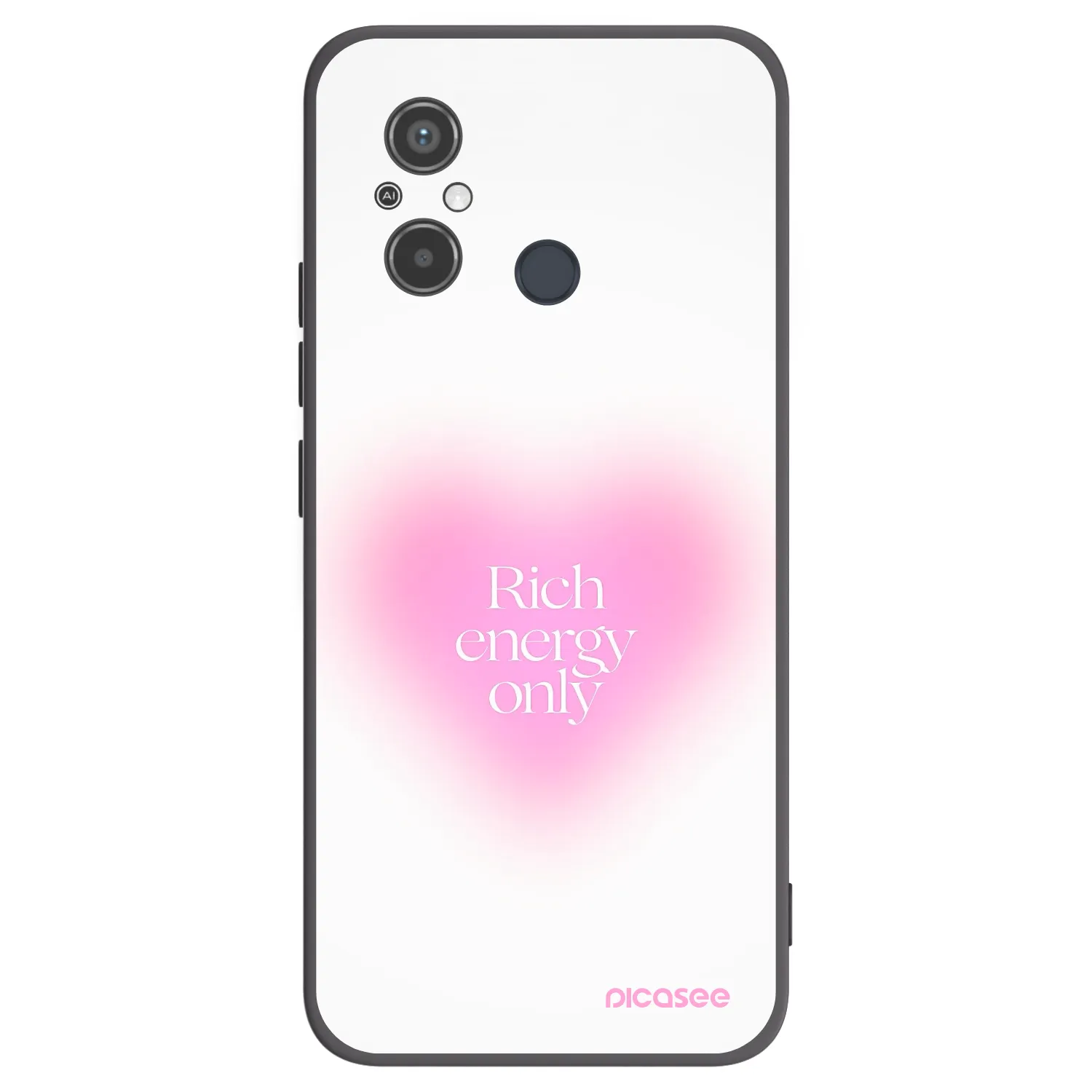 Picasee silikonowe czarne etui na Xiaomi Redmi 12C - Rich Energy