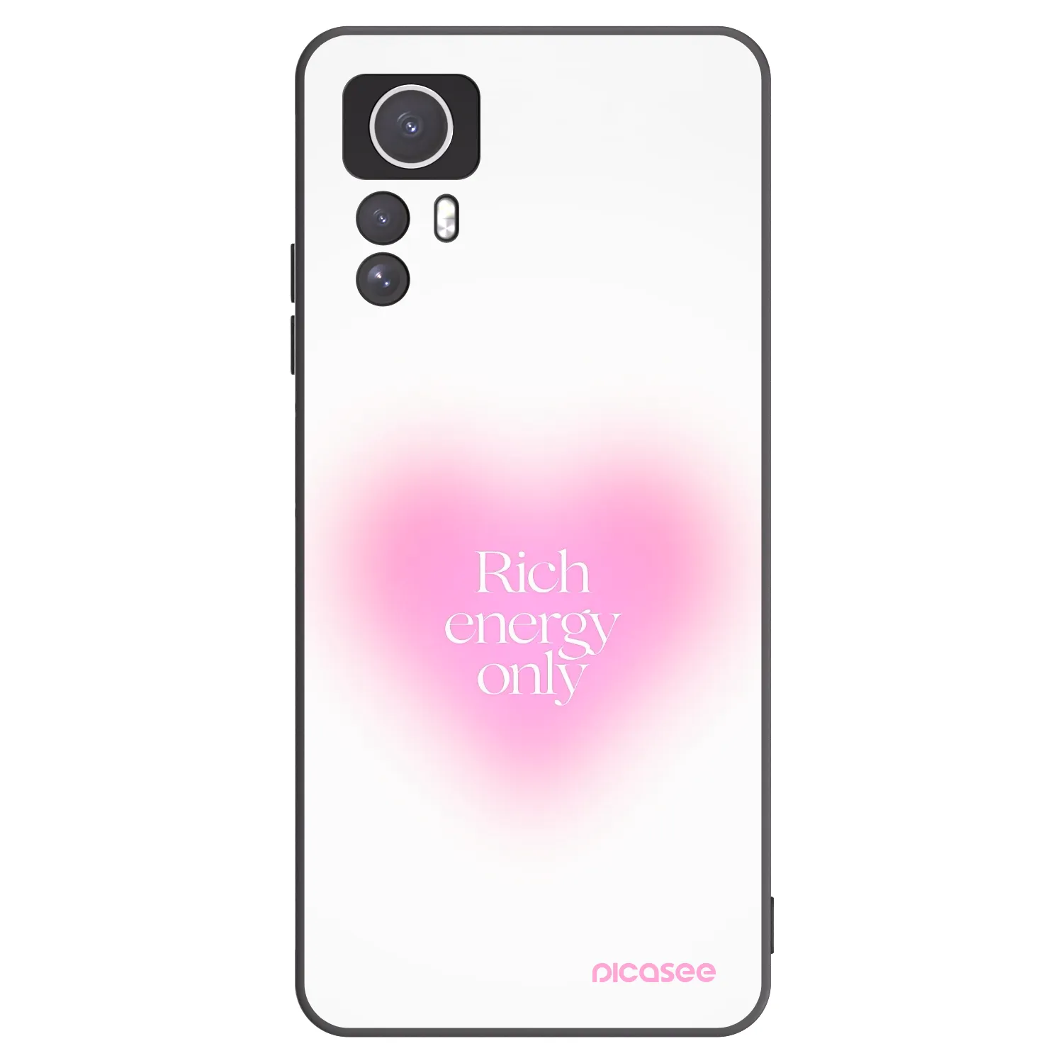 Picasee silikonowe czarne etui na Xiaomi Redmi Note 12S - Rich Energy